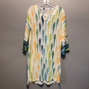 NEW before + again dress Women's small S 3/4 cover up dress NWT polyester rayon